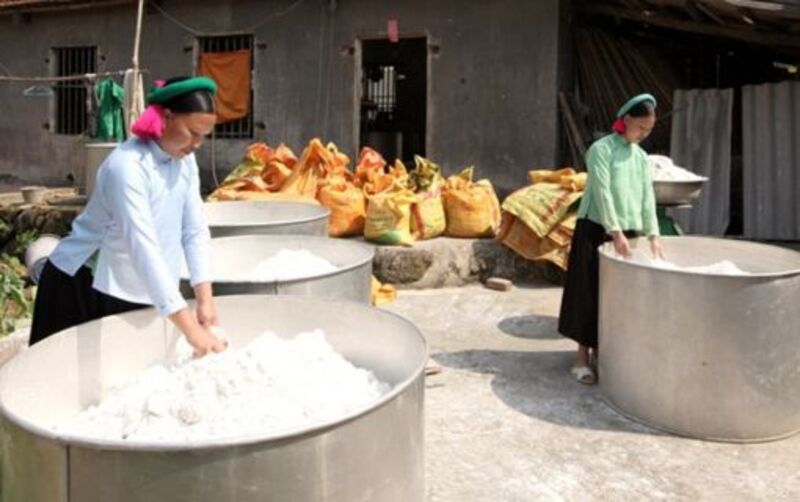 Quy trình làm ra sản phẩm miến dong Tây Bắc
